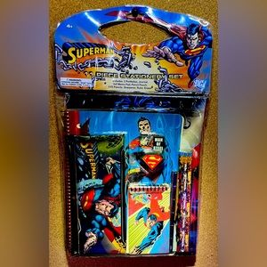 Superman Man of Steel 11 Piece Stationery Set UNOPENED.